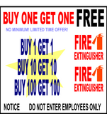 Fire Extinguisher Decal (Buy one get one Free)